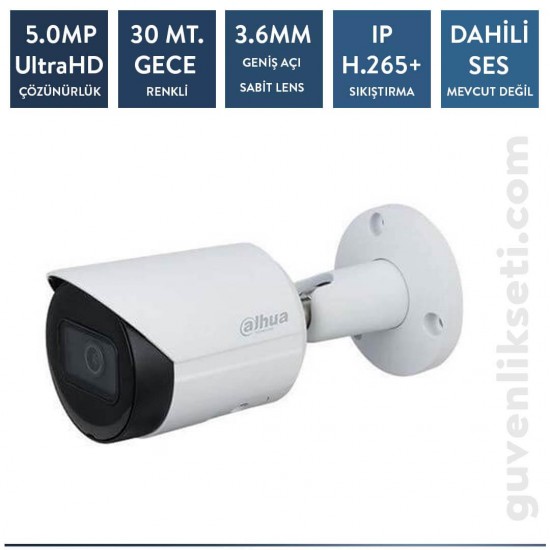 Dahua IPC-HFW2531S-S-0360B-S2 5 MP H.265+ IR Bullet Starlight Kamera(30m IR)